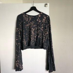 Zara Trafaluc Long-Sleeves Crop Top